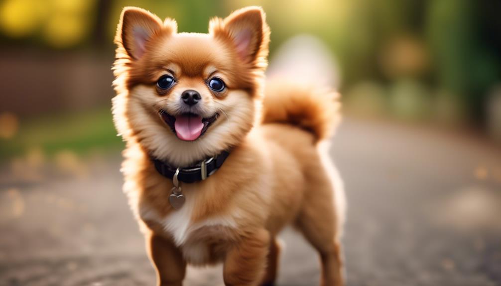 adorable pomchi dogs photographed