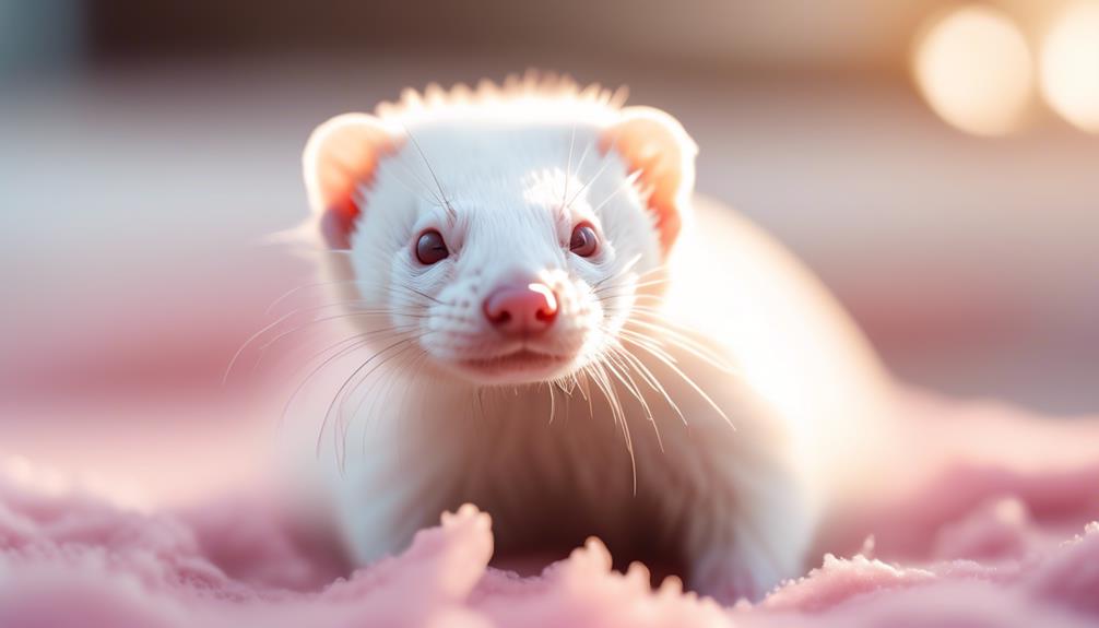 albino ferrets and skin sensitivities