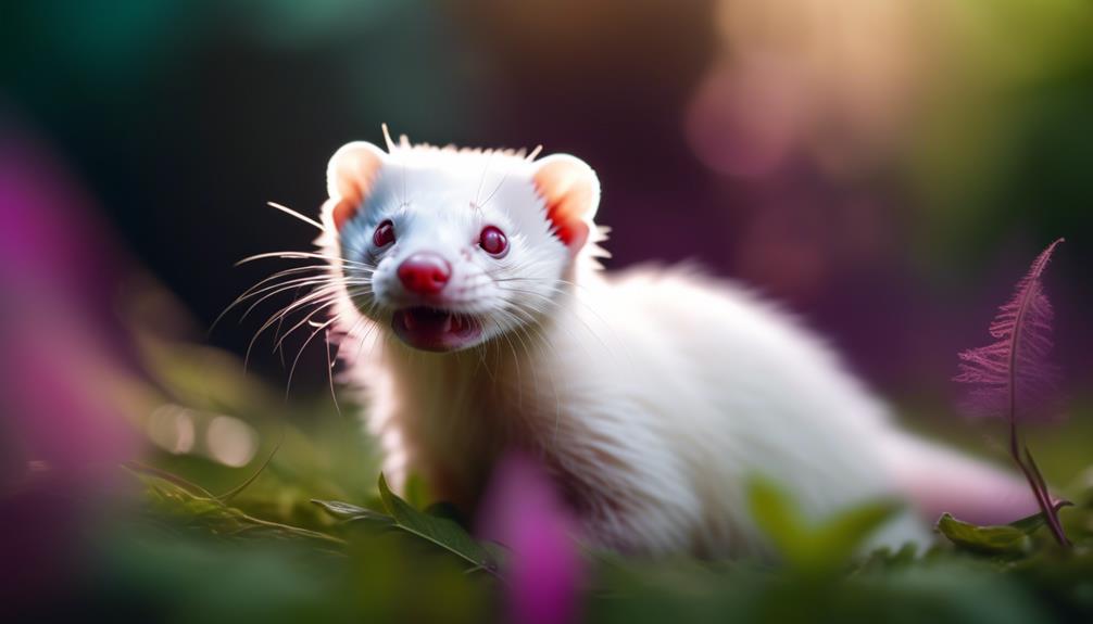 albino ferrets with vision problems