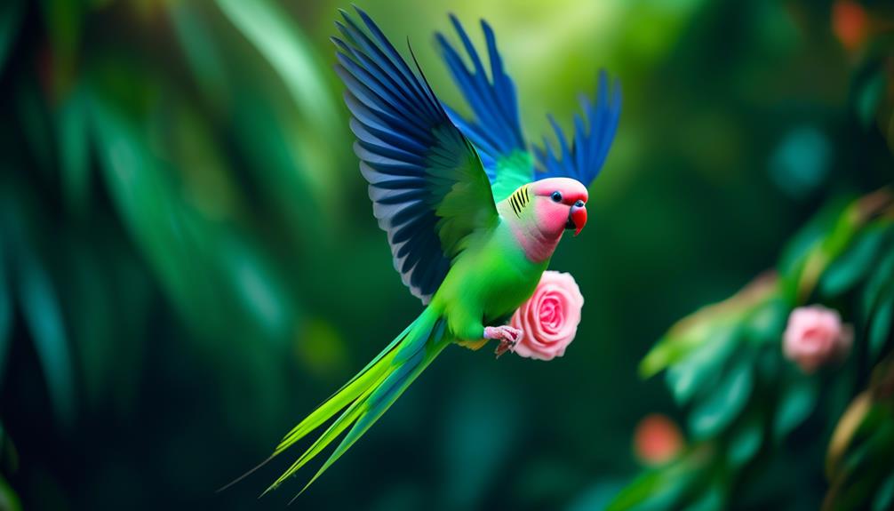alexandrine parakeet soars high