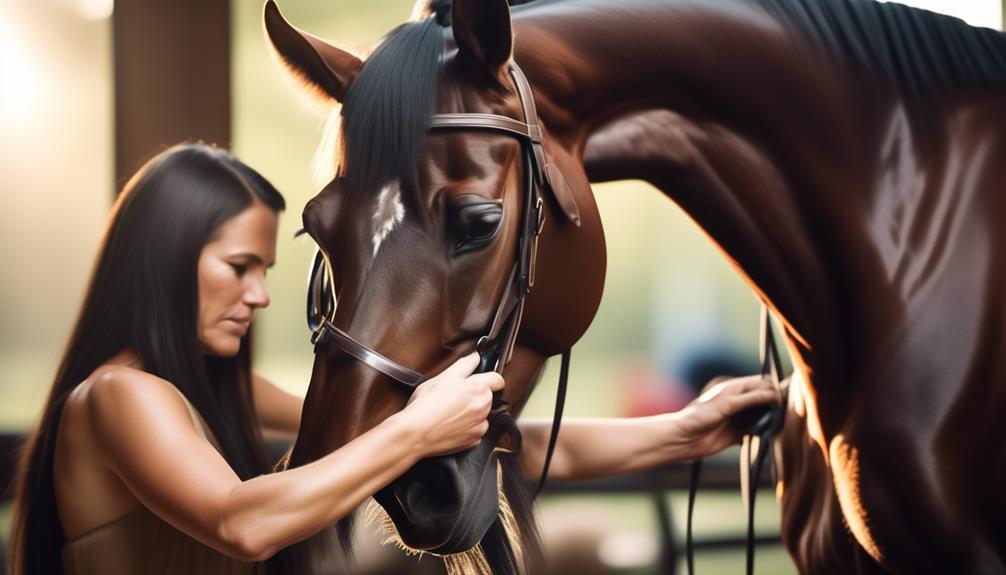 american standardbred horse grooming