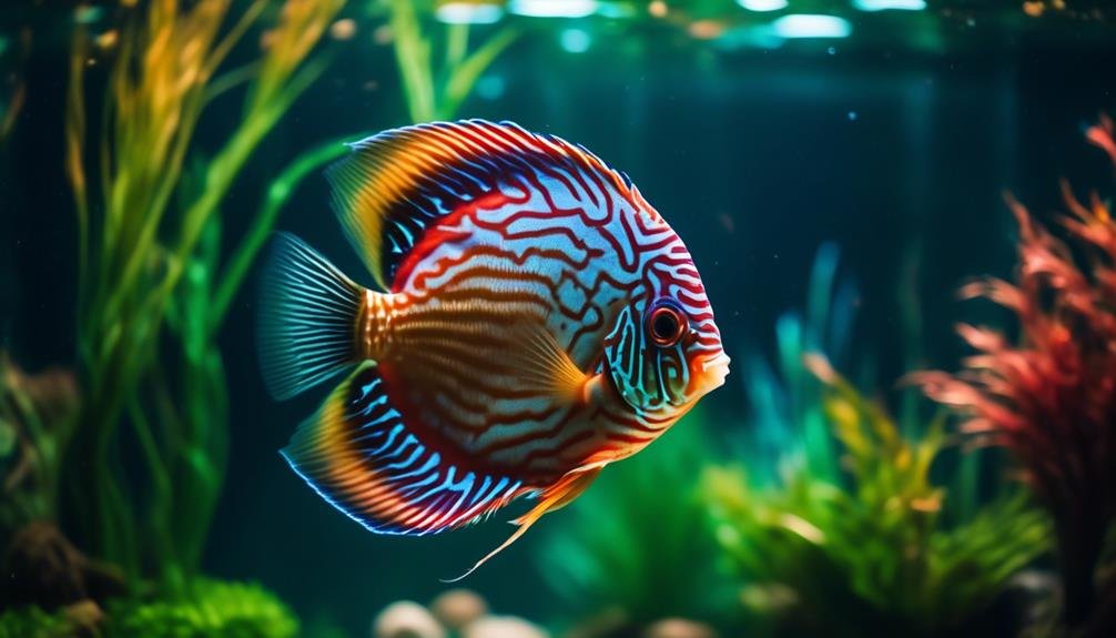 beautiful and colorful discus fish