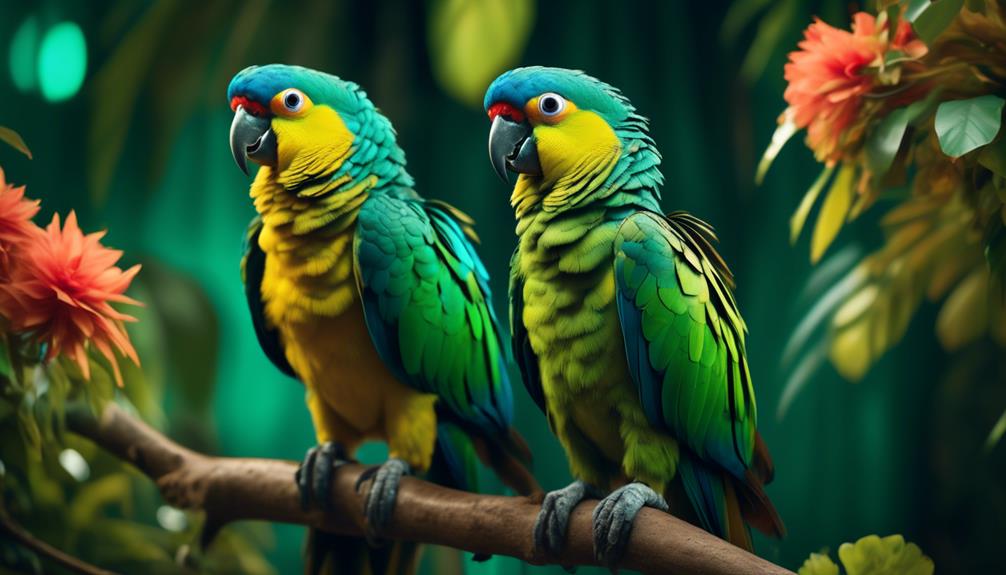 charming and quiet parrots
