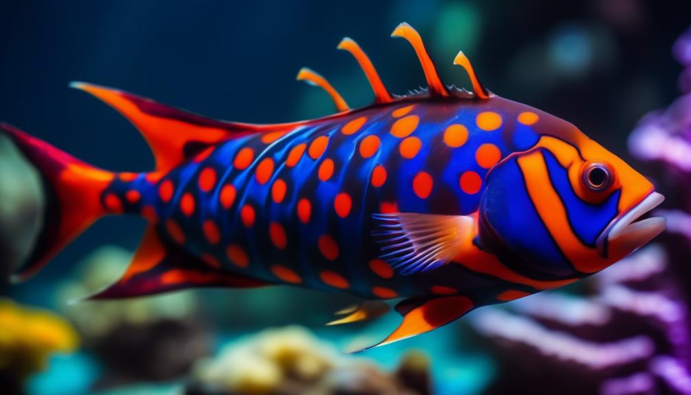 colorful and aggressive reef dweller