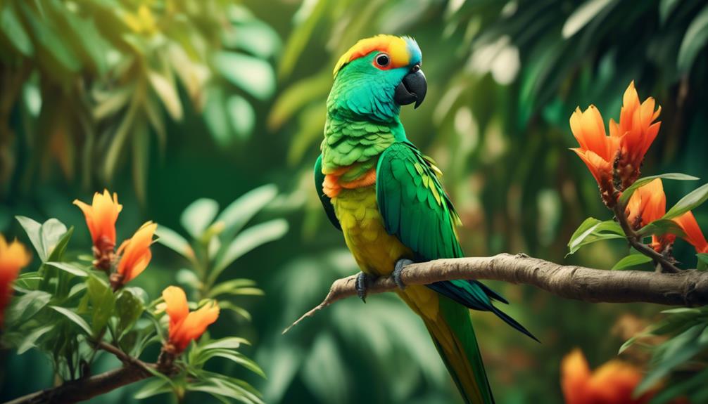 colorful and captivating parrot