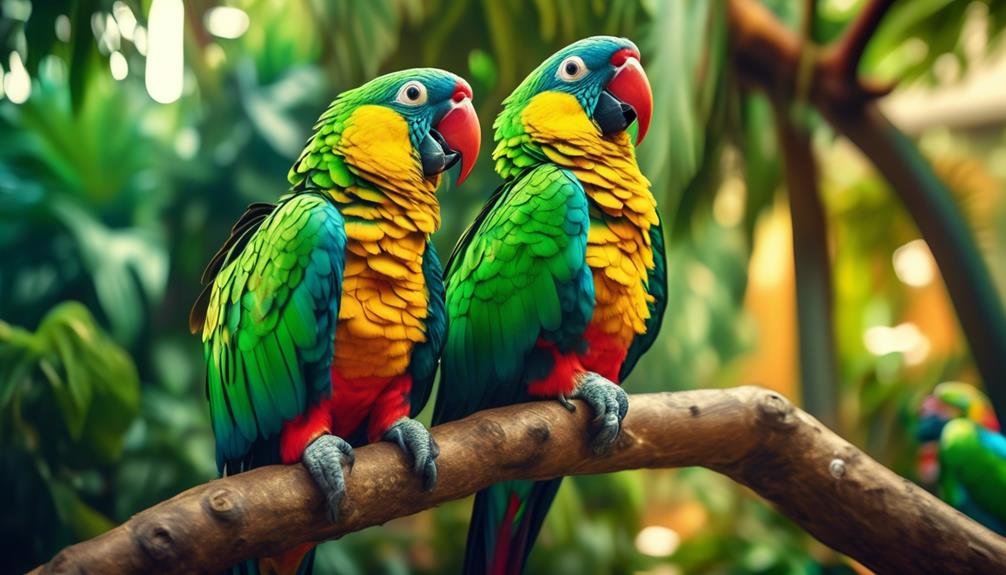 colorful and charismatic parrots