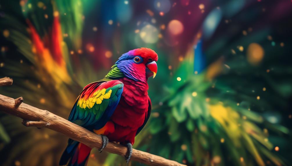 colorful and playful parrot