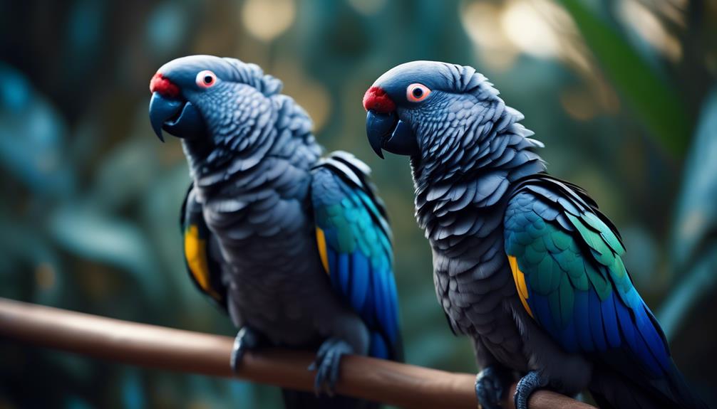 colorful and talkative parrots