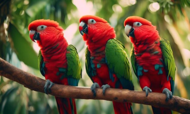 colorful parrot species