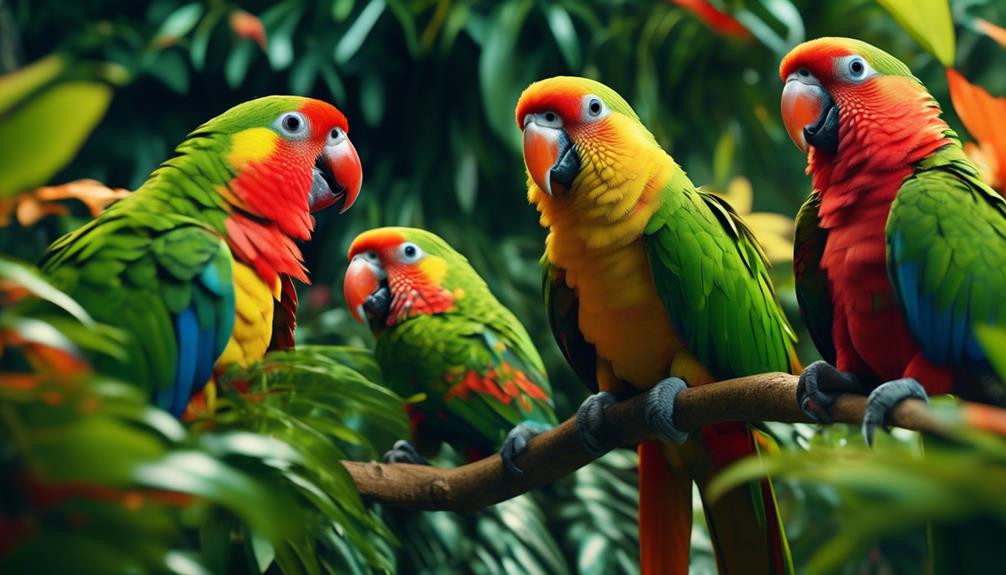 colorful parrots thrive vocally