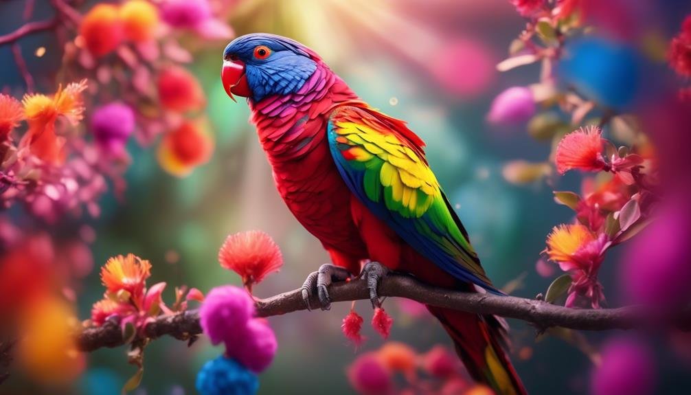 colorful rainbow lory personality and melodic calls