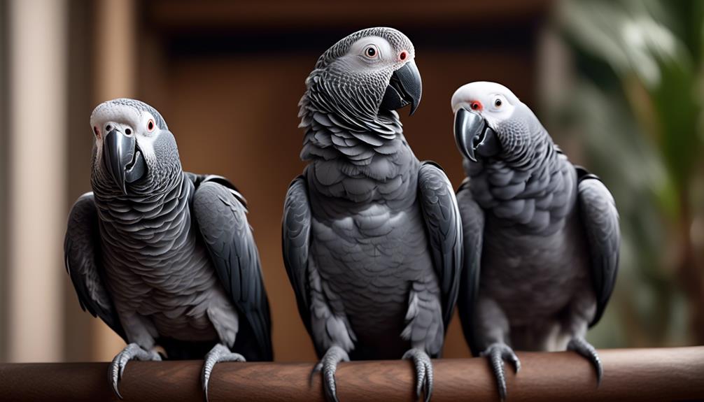 comparison of african grey parrots