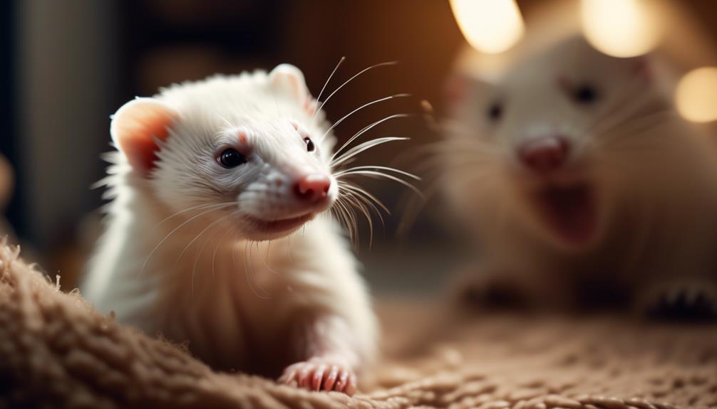 comparison of albino ferrets