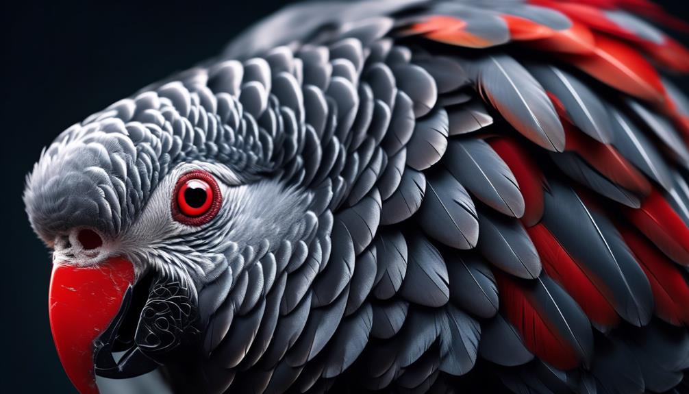 distinct attributes of timneh african grey parrots