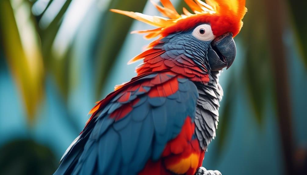 distinctive palm cockatoos colorful plumage and vocal nature