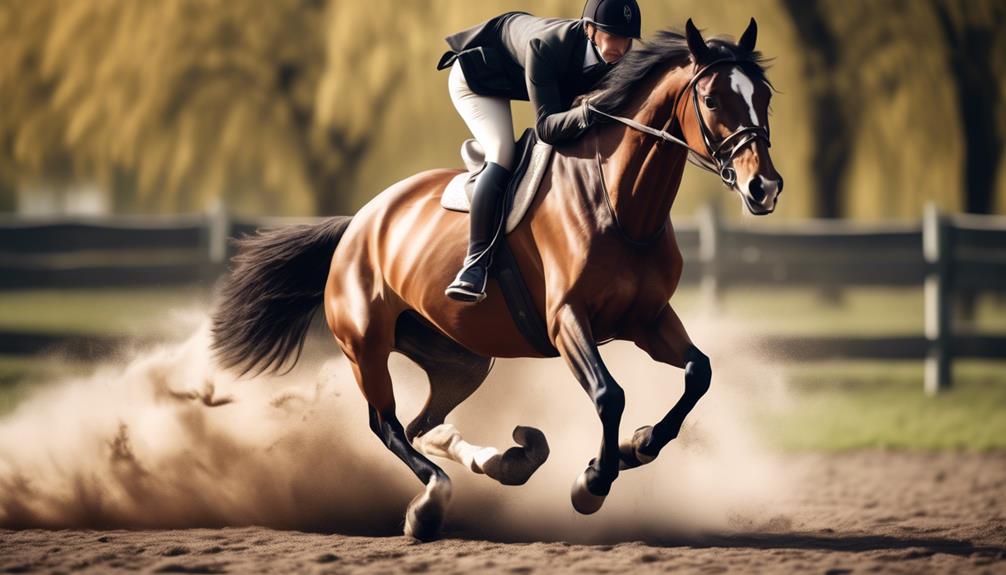 dynamic trakehner horses in action