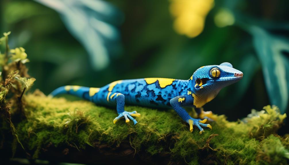 endangered blue and yellow gecko