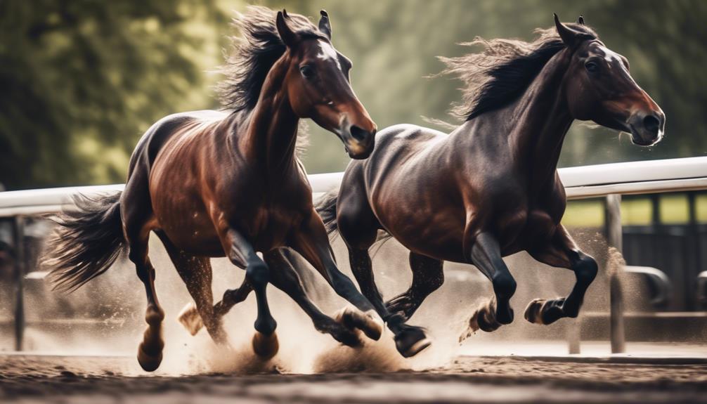 energetic hackney horses