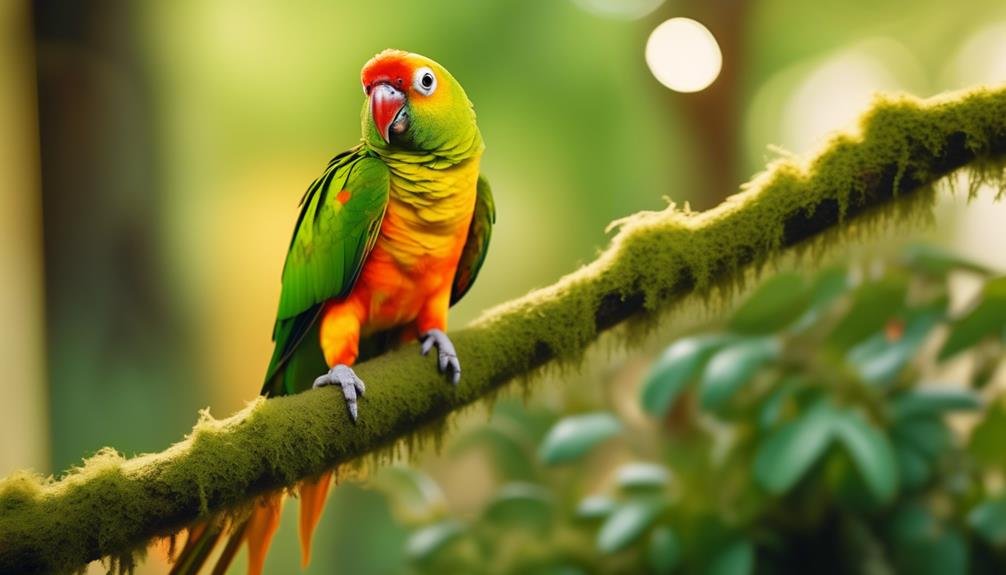 enigmatic orange fronted conure