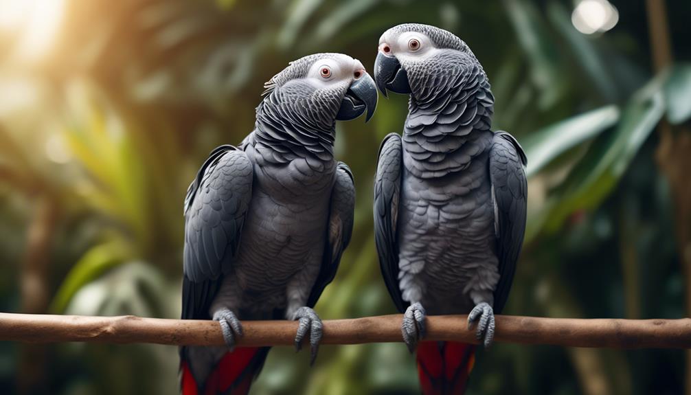exceptional mimicry by timneh african grey parrots