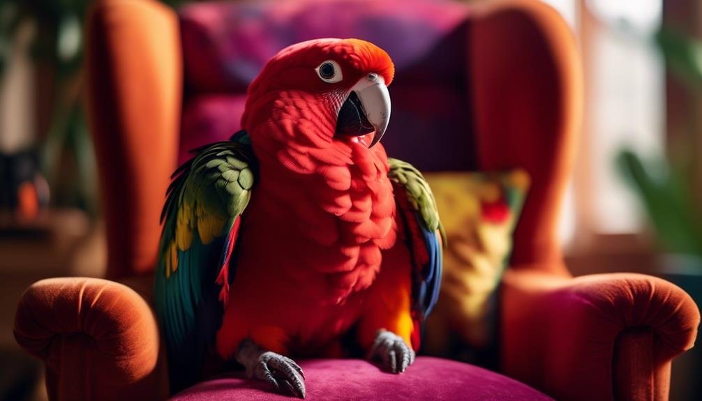 exotic colorful bird as pet