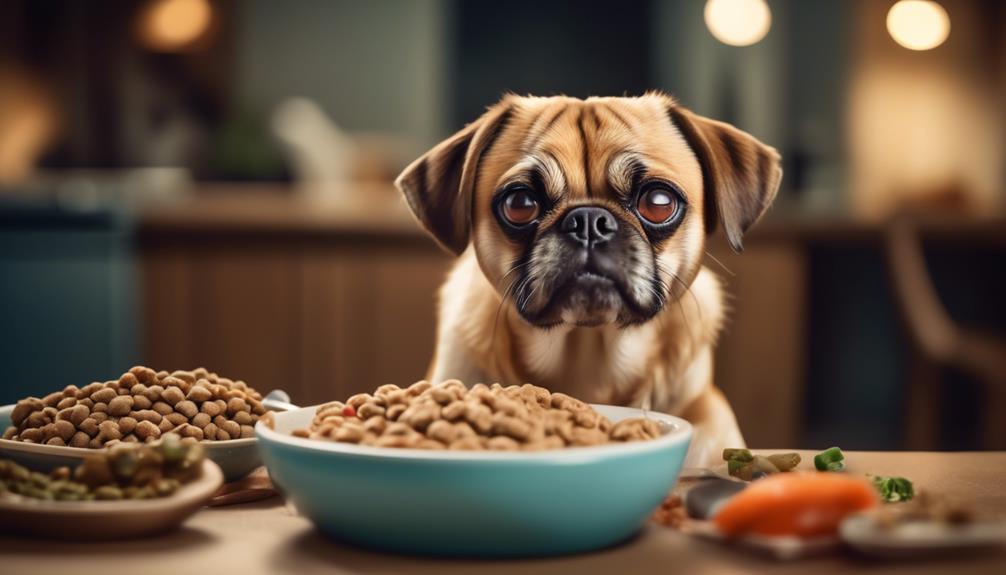 feeding a pugalier dog