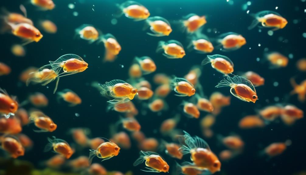 feeding rasbora fish