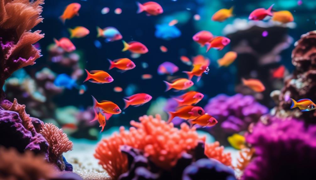 healthy and colorful aquarium