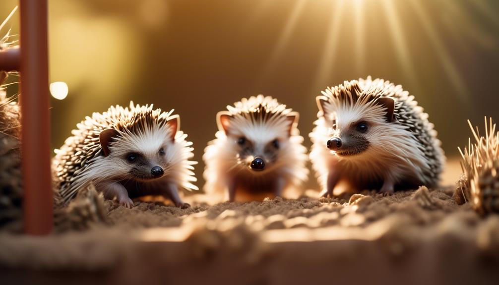 interacting with african pygmy hedgehogs