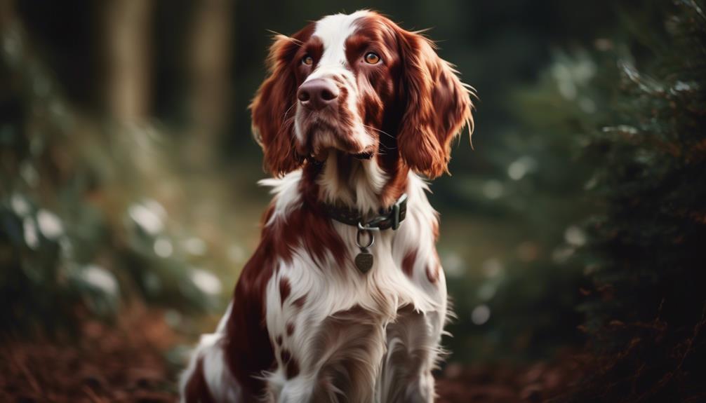 irish red and white setter size