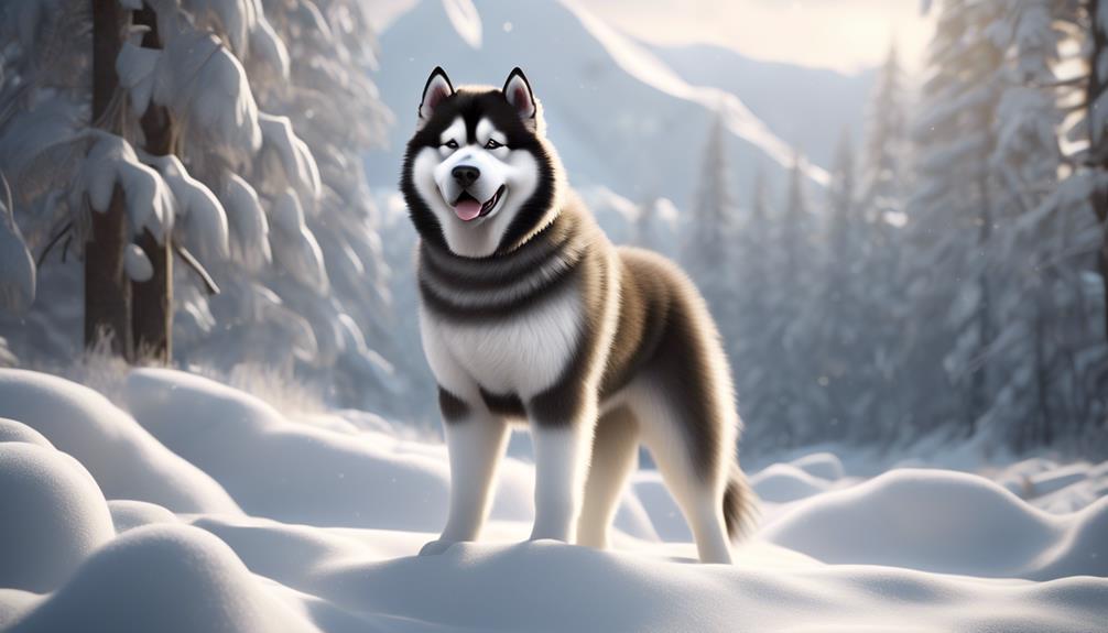 large and powerful sled dog