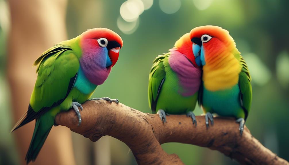 masked lovebirds colorful habitat