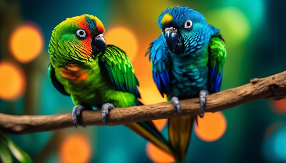 nanday conures colorful and chatty
