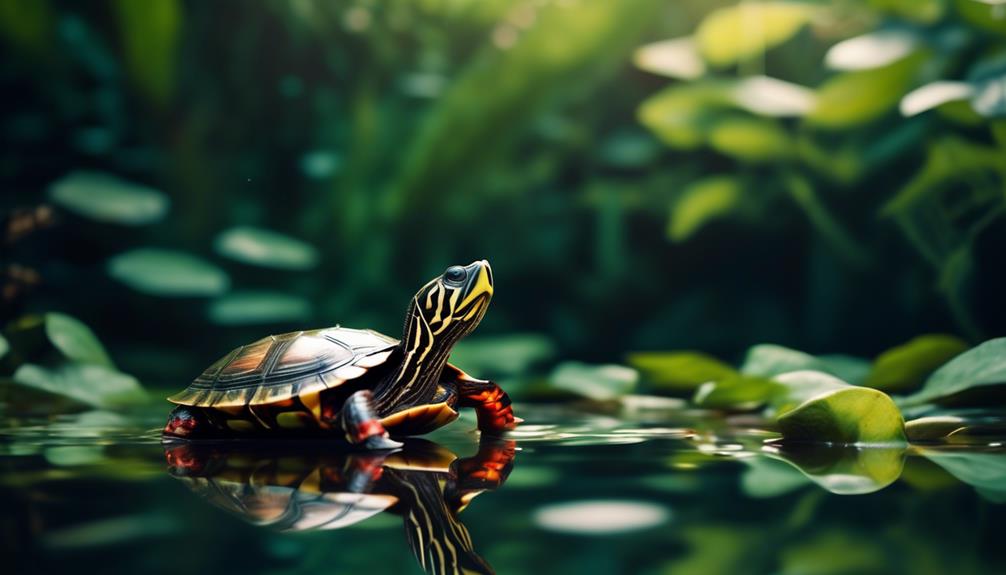 observing western painted turtles