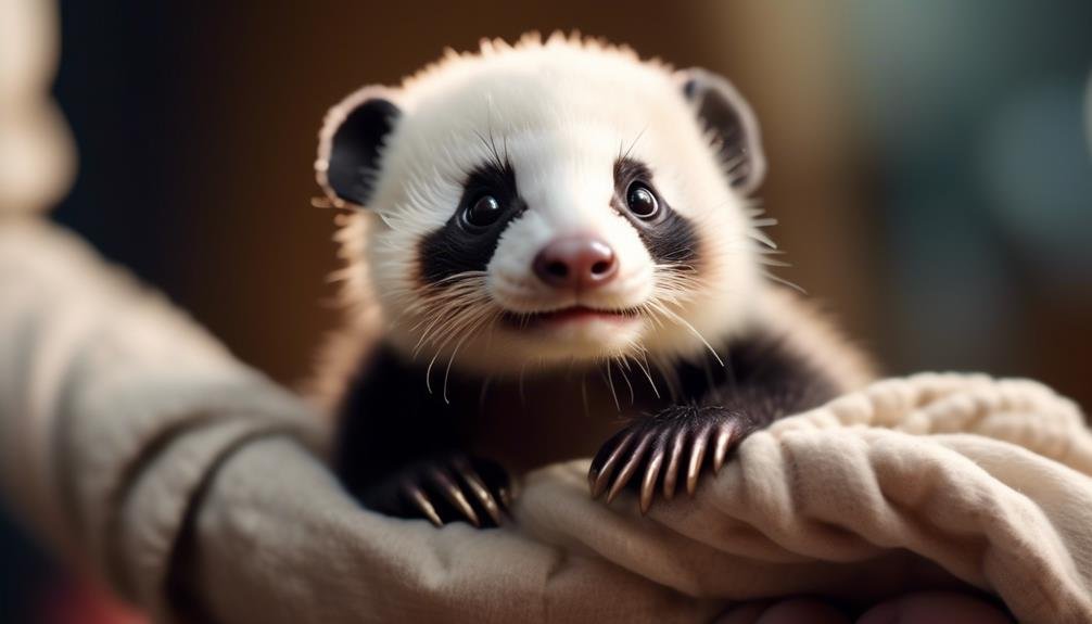 Rare Genetic Mutation Creates Adorable Panda Ferrets