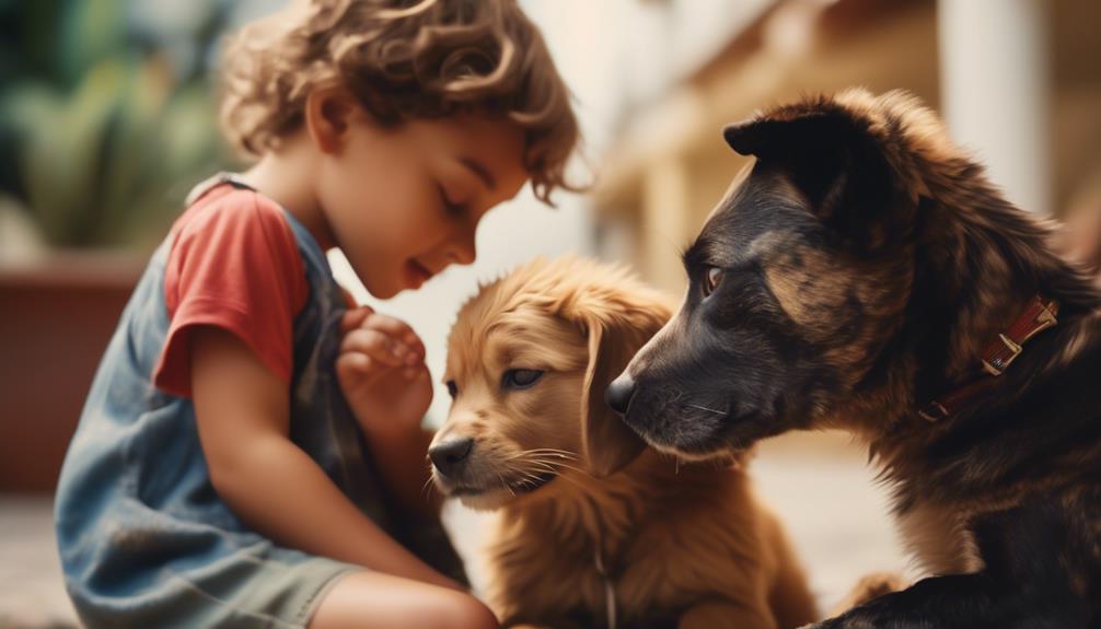 positive interactions with children and pets