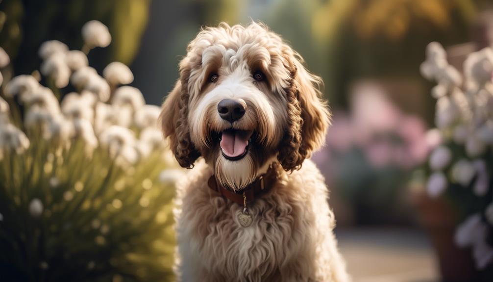 saint berdoodle mixed breed dog