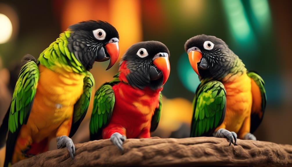 similar conures to black capped