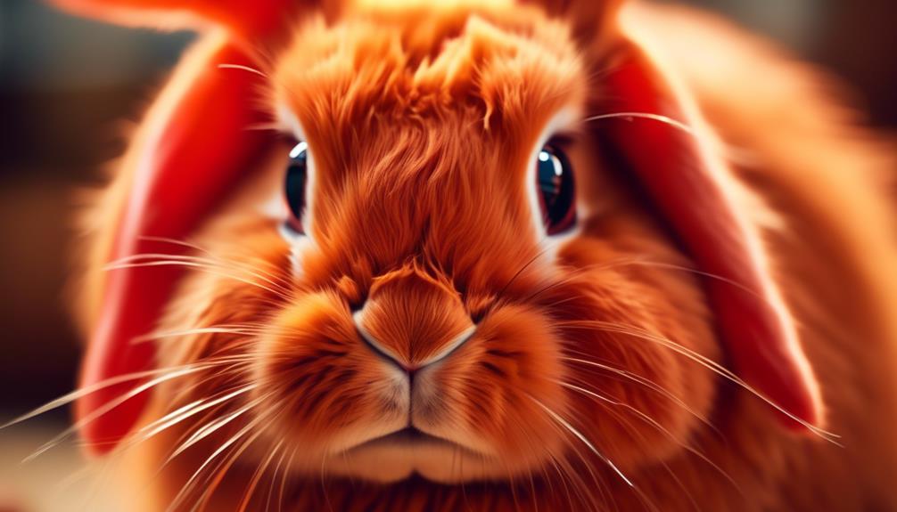 small red fluffy bunny