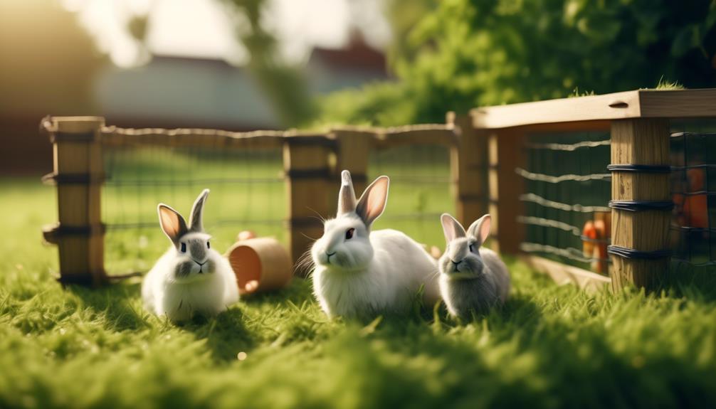 spacious outdoor enclosure for beveren rabbits