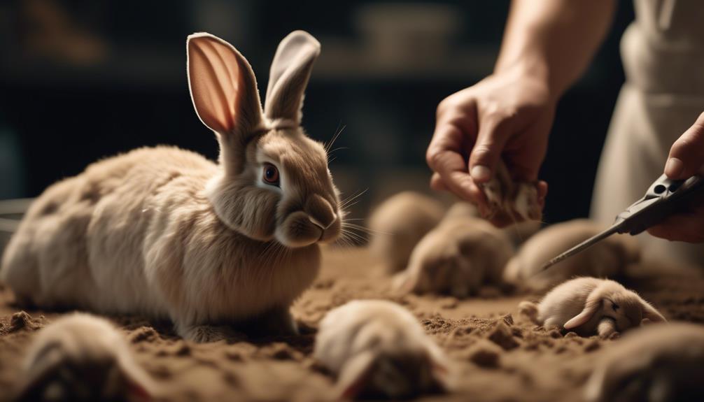 tan marked rabbit breeding process