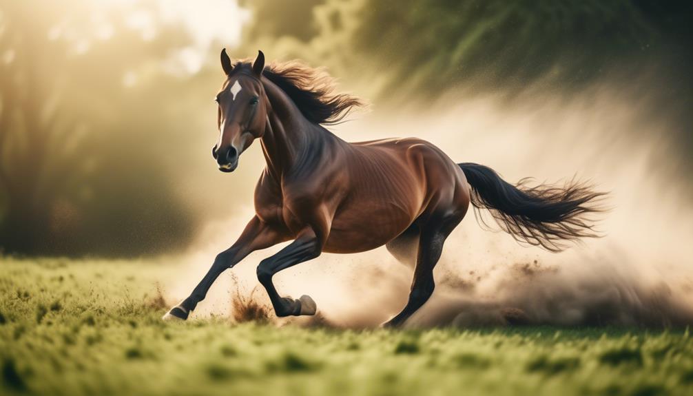 thoroughbred horses unleashing speed