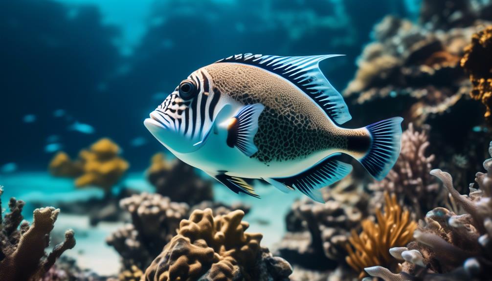 triggerfish in their natural saltwater habitat