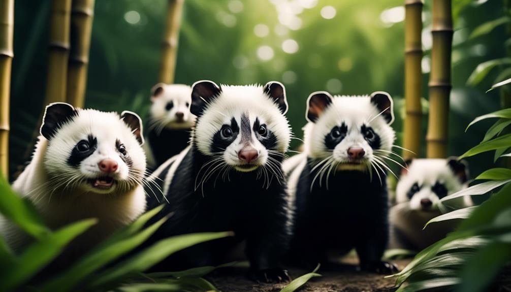 Rare Genetic Mutation Creates Adorable Panda Ferrets