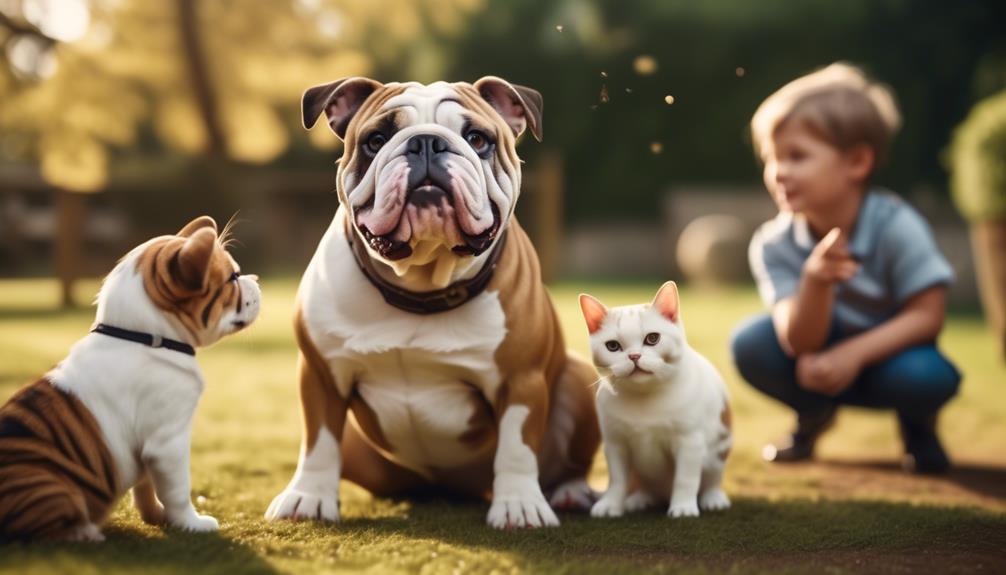 valley bulldog good with kids and pets