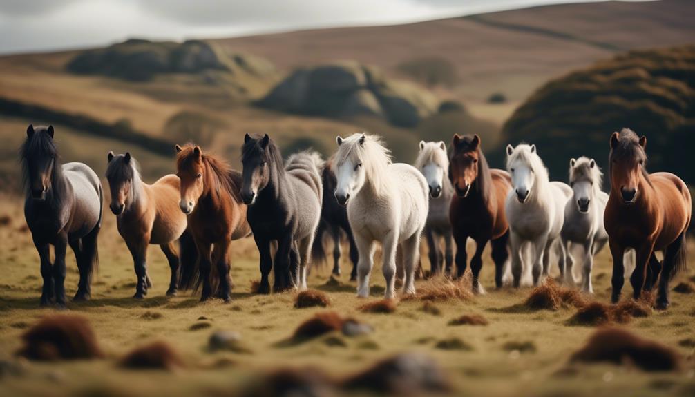 variety of dartmoor pony coat colors