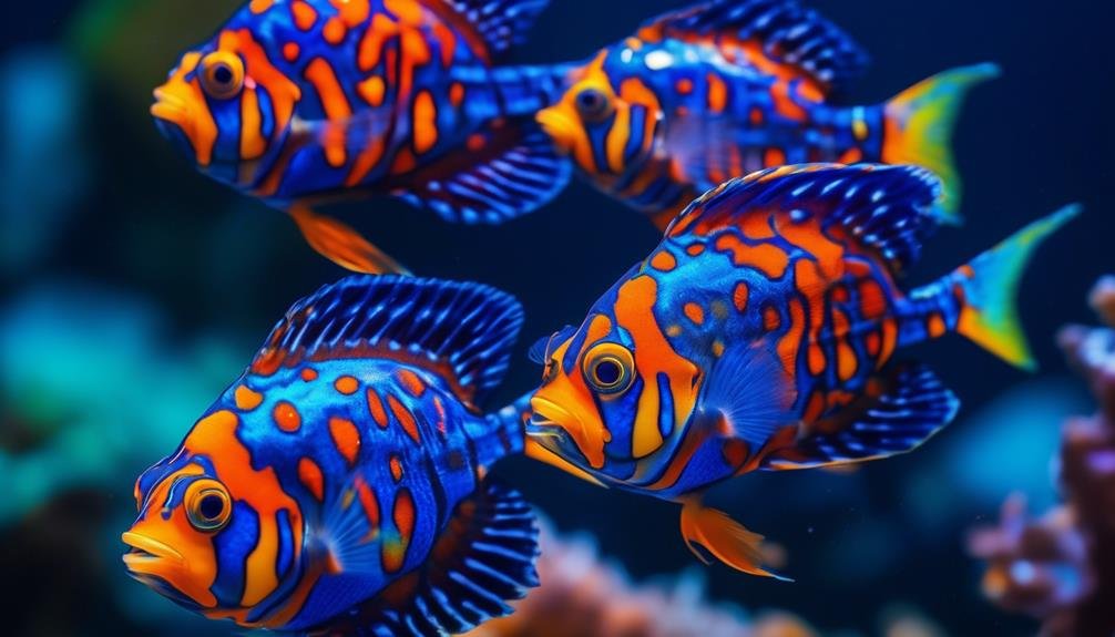 various mandarin fish species