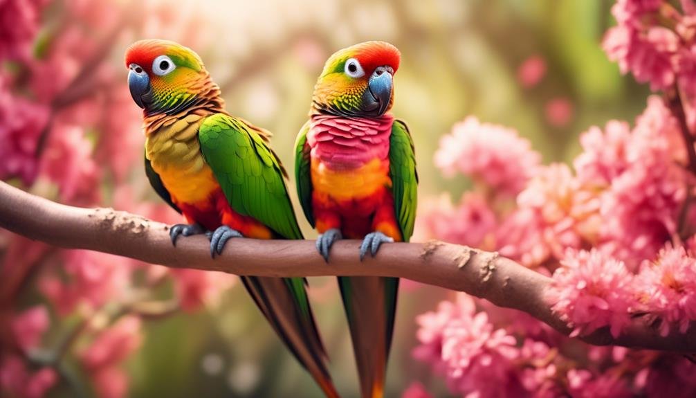 vibrant and captivating parrots