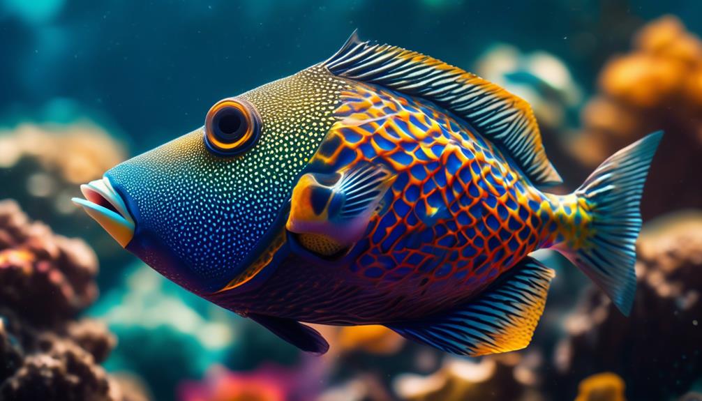 vibrant and intriguing triggerfish