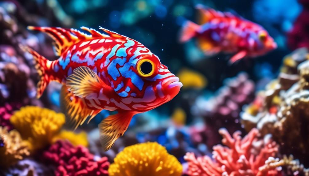 vibrant and tenacious hawkfish